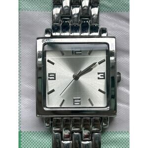 Merona Silver Tone Square Dial Women’s Quartz Watch